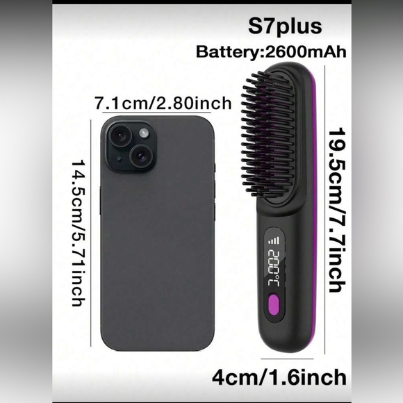 Hair Straightening Brush Portable - Picture 2 of 8